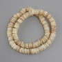 Mother-of-Pearl and Abalone beads Scapharca rondelle, diameter 8, 5-9x1.5-2mm+- , length 39cm+- on a string