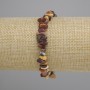 Jasper Mookait bracelet chips, diameter 6-10x2-5mm +/-, length 18cm +/- stretch