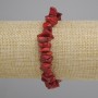 Coral nugget bracelet, diameter 8-11x2-5 mm ±, length 18 cm ± stretch