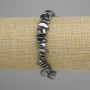 Hematite chip bracelet, diameter 6–10, 5×3–6mm ±, length 18cm ± stretch
