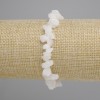 White quartz chip bracelet, diameter 6-12x4-6mm +/-, length 18cm +/- stretch
