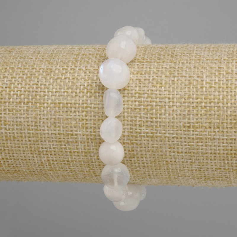 Adularia bracelet tumbled, diameter 7-9, 5x7, 5-9mm+-, length 18cm +- stretch