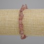 Strawberry quartz chip bracelet, diameter 5-11x4-7 mm +/-, length 18 cm +/- stretch
