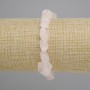 Bracelet Rose Quartz unprocessed stone, diameter 7-11x7-11mm+-, length 18cm +- stretch