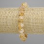 Citrine bracelet faceted diamond shape, diameter 9x9mm ± bead 3mm ±, length 18cm ± stretch