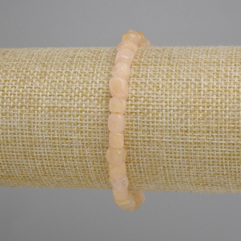 Citrine bracelet pressed cubes, diameter 5.5–6mm±, length 18cm± stretch