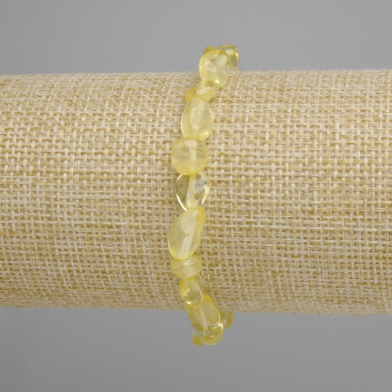 Bracelet Citrine tumbled, diameter 7-12x7-7, 5mm+-, length 18cm +- stretch
