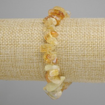 Bracelet Citrine chips, diameter 8-21x3-8mm +-, length 18cm +- stretch