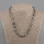 Necklace Labradorite chip, diameter 6-9x2-5 mm ±, length 45 cm +5 cm extension chain