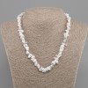 Necklace Howlite chip, diameter 6–10x2–7 mm +-, length 45 cm +5 cm extension chain