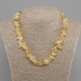 Necklace Citrine chips, diameter 9-20x5-10mm+-, length 45cm +5cm extending chain