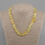 Necklace Citrine chips, diameter 6-15x3-7mm +-, length 45cm +5cm extension chain