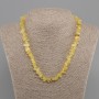 Necklace Citrine chips, diameter 9–14×3–7 mm +/-, length 45 cm +5 cm extension chain