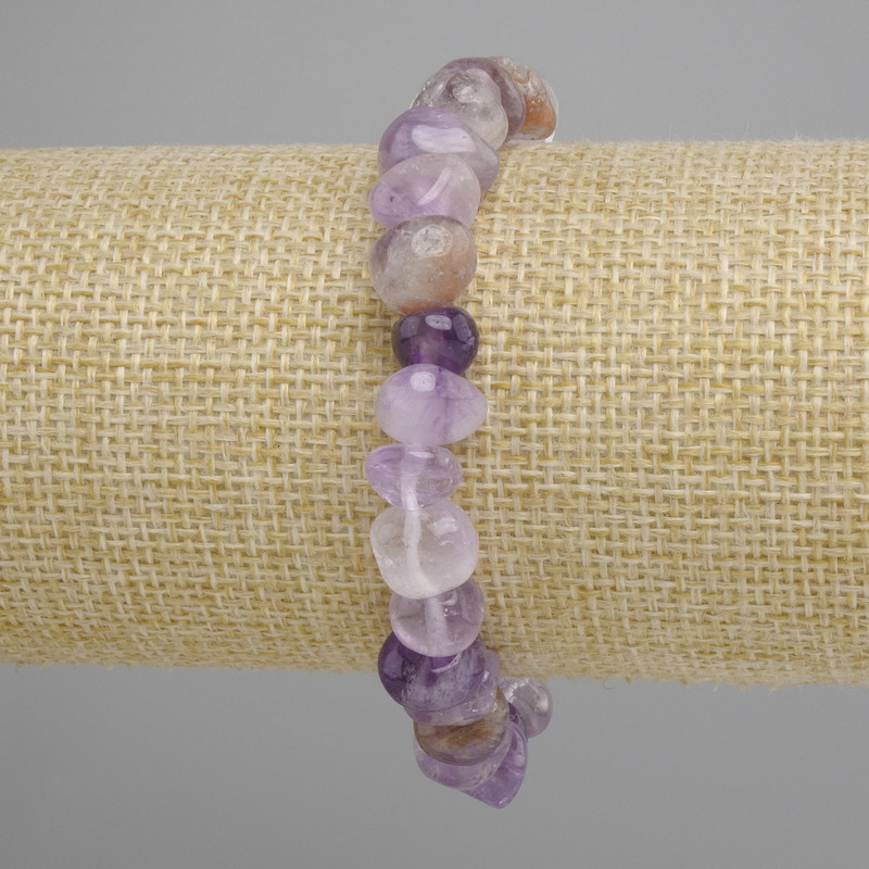 Amethyst tumbled bracelet, diameter 9-11x4-8, 5mm +- , length 18cm +- stretch