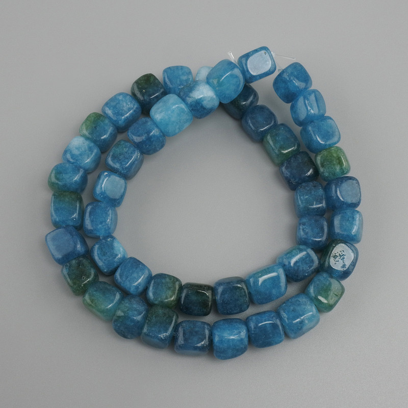Apatite beads cube, diameter 7, 5-9mm ±, length 39cm ±