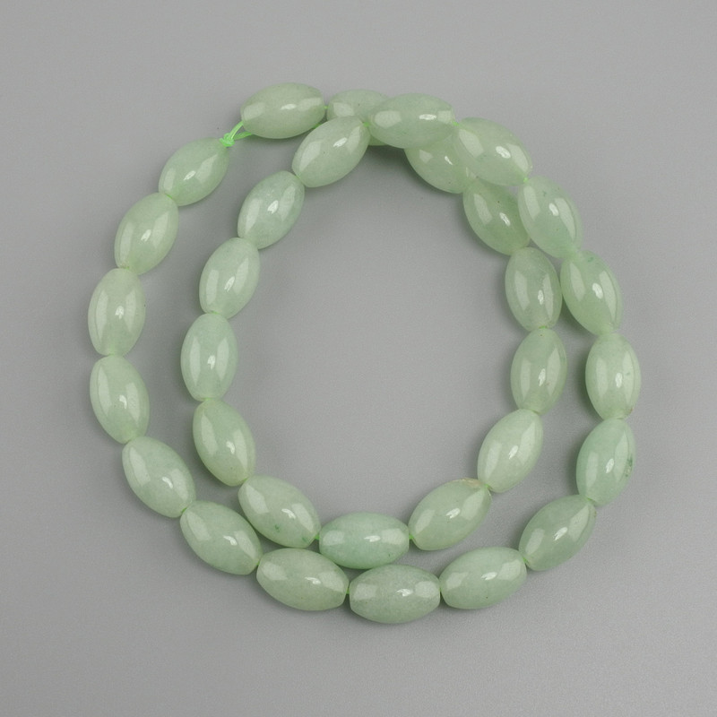 Jadeite beads grain, diameter 12, 5×8mm ±, length 38cm ±