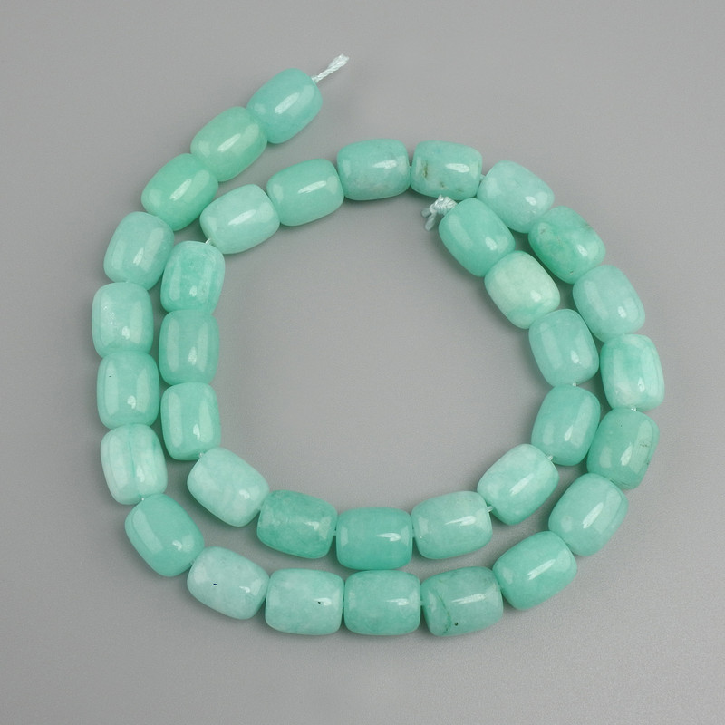 Aquamarine barrel beads, diameter 11x10-10, 5mm+-, strand length 37cm+-