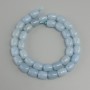 Aquamarine beads barrel shape, diameter 10-10, 5x9mm +/-, strand length 37cm +/-