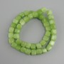 Chrysoprase (Olivine) cube beads, diameter 8–9 mm +/-, length 38 cm +