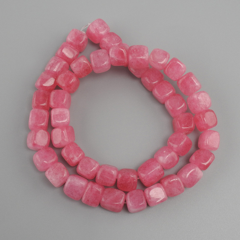 Tourmaline beads cube, diameter 8-9mm+-, length 38cm+-