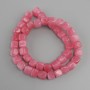 Tourmaline beads cube, diameter 8-9mm+-, length 38cm+-