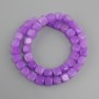 Lavender Amethyst beads cube, diameter 7–8 mm +/-, length 38 cm +/-