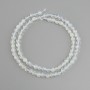 Moonstone beads (Opalite) faceted round bead, diameter 4mm +/- , length 37cm +/-
