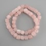 Pink cubic beads, diameter 8mm+-, length 38cm+