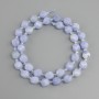 Agate beads faceted rhombus, diameter 8x7, 5mm+- seed bead 3mm+-, length 36cm+