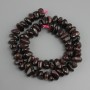 Garnet beads tumbled, diameter 6–8x9, 5–12mm+- , length 39cm+-