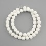 Lava beads smooth round bead, diameter 8mm+-, length 38cm+-