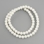 Lava beads smooth round, diameter 6mm +/-, length 38cm +/-