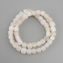 Agate beads Frosty Agate cube, diameter 6–7 mm +/-, length 35 cm +/- on a string