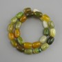 Agate barrel beads, diameter 14x10mm +/-, length 39cm +/- on a cord