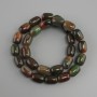 Agate barrel beads, diameter 14x10mm +/-, length 39cm +/-, on a thread