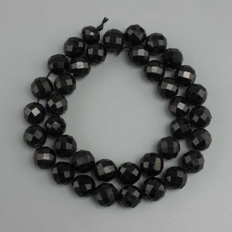 Tourmaline beads faceted bead, diameter 10mm +/-, length 38cm +/-
