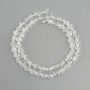 Rock crystal beads faceted, diameter 6-6.5, 5x6mm +/-, length 37cm +/-