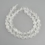 Rock crystal beads multifaceted, diameter 8, 5×8mm ±, length 37cm ±