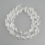 Rock crystal beads faceted, diameter 10x9mm +/-, length 36cm +/-