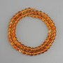 Citrine beads, smooth round bead, diameter 6mm +-, length 37cm +-