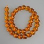 Citrine smooth round bead, diameter 12mm +/-, length 37cm +/-
