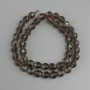 Smoky quartz beads multi-faceted, diameter 8x7, 5mm+-, length 38cm+-
