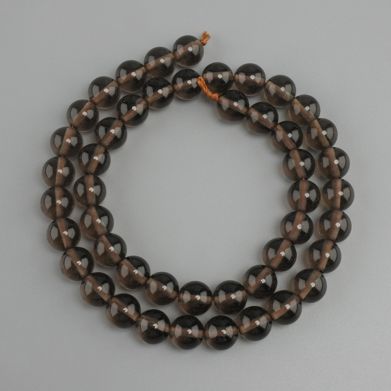 Raune Topaz beads smooth round, diameter 8.5 mm +/-, length 38 cm +/-