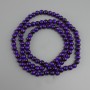 Purple Tiger's Eye beads (single) smooth round bead, diameter 8mm +/-, length 80cm +/-, on a nylon thread
