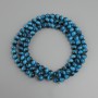 Beads Tiger's Eye Lazurite (man-made) smooth round bead, diameter 8mm+/-, length 80cm+/- on a nylon cord