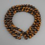Tiger's Eye beads (artificial) smooth round bead, diameter 8mm +/-, length 80cm +/- on fishing line