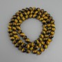 Beads Tiger's Eye (artificial) smooth round bead, diameter 10mm±, length 80cm± on a nylon thread