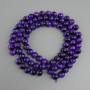 Purple Tiger's Eye beads (individual) smooth round bead, diameter 10mm +/-, length 80cm +/- on a string