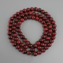 Red Tiger's Eye beads (single) smooth round bead, diameter 10mm+- , length 80cm+- on a string