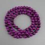 Pink Tiger's Eye beads (single) smooth round bead, diameter 10mm ±, length 80cm ± on a string